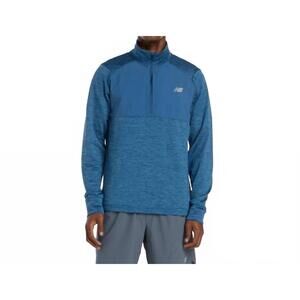 NEW NEW BALANCE heat half zip sweater in blue